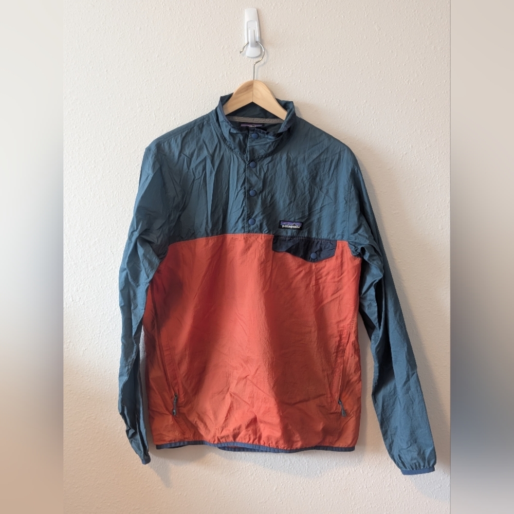 Patagonia Teal and Orange Men's Houdini Windbreaker